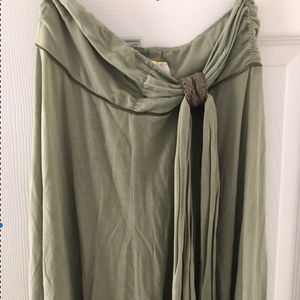 Free People Flowing Knee Length Skirt